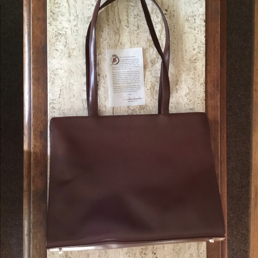 Alexandra Da Vinci brown tote w/ dust bag